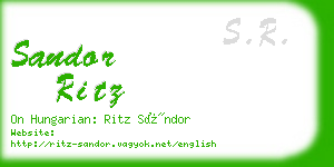 sandor ritz business card